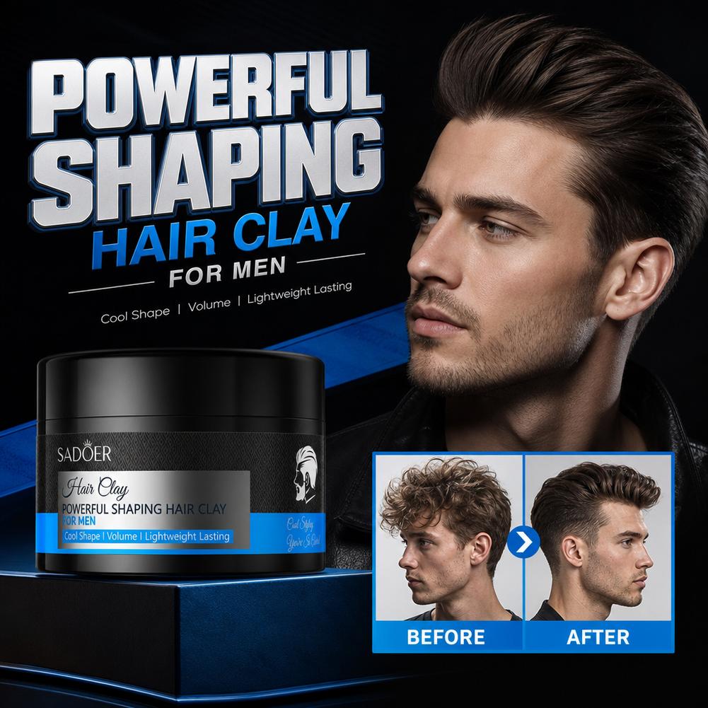 Grooming Men'S Hair - Matte haarstyling klei, sterke hold, niet-vette