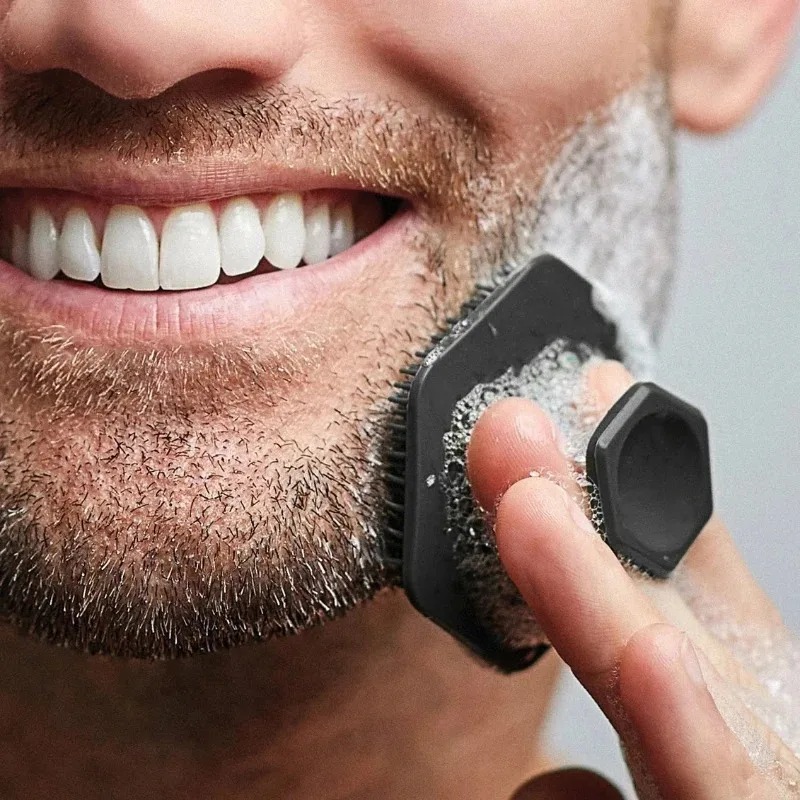 Grooming Men'S Hair - 1 siliconen gezichtsreinigingsborstel, siliconen miniatuur gezichtsreiniger