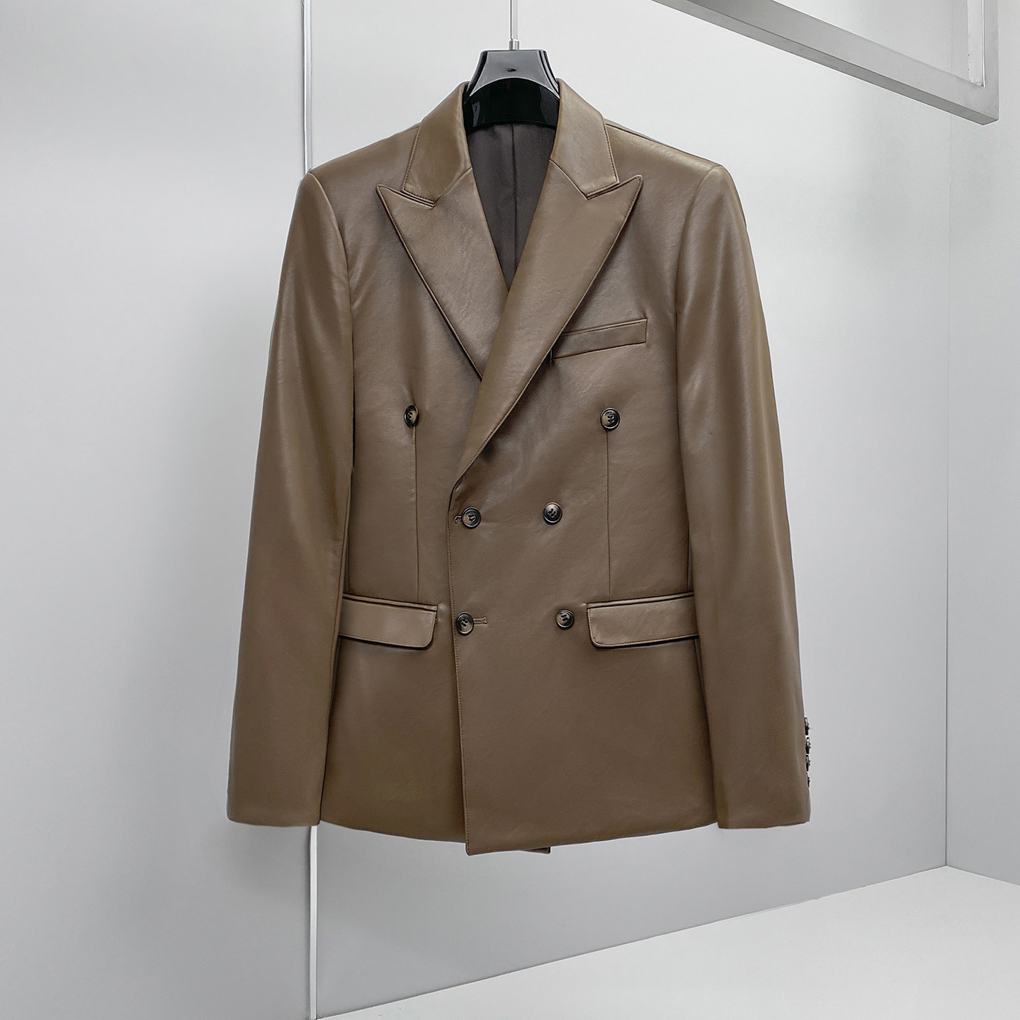 Mens Grooming Brand - Merk Herfst Lente Heren Dubbelgeknoopte Lederen