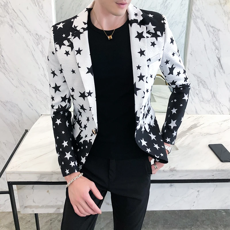 Sterrenprint Slim Fit Blazers  - Mens Grooming Brand recensie en prijs