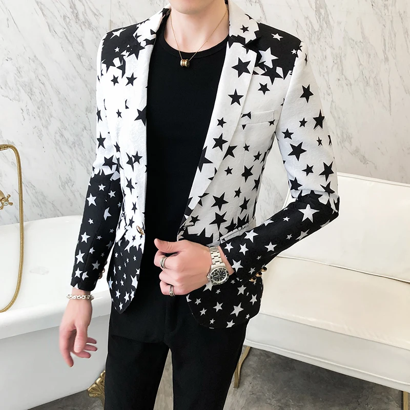 Sterrenprint Slim Fit Blazers  - Mens Grooming Brand recensie en prijs